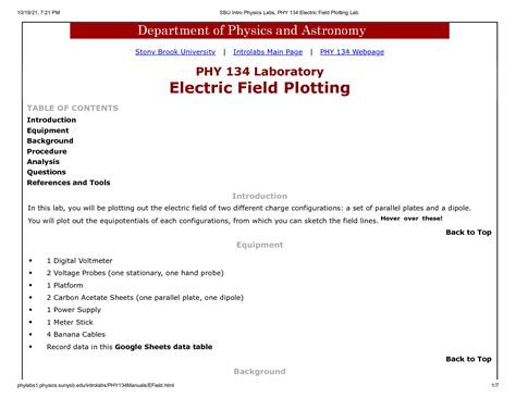 Solution Sbu Intro Physics Labs Phy Electric Field Plotting Lab