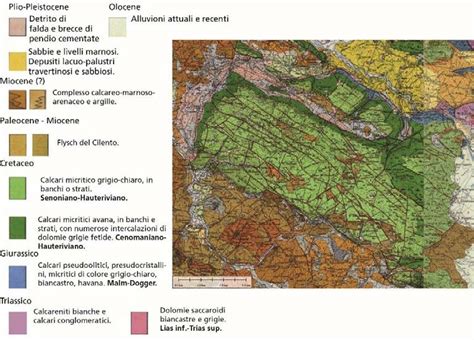 Stralcio Della Carta Geologica ISPRA Foglio 198 Eboli E Parte Del