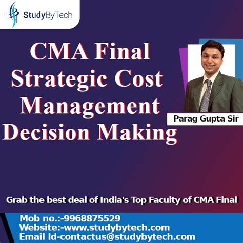 Cma Final Paper Strategic Cost Management Decision Making To Be