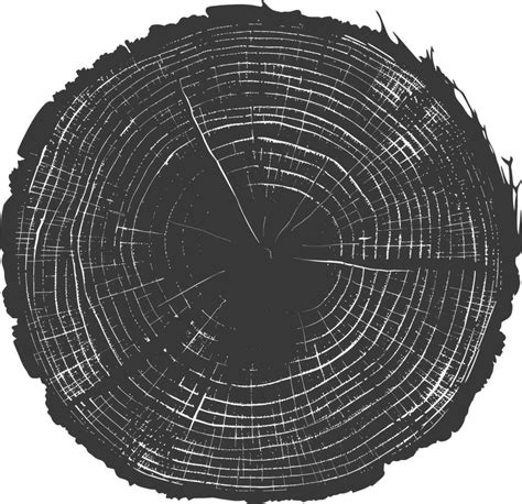 AI Generated Silhouette Tree Rings Wood Black Color Only 40554109