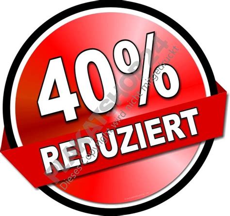 Reduziert Sticker Prozent Als Aufkleber F R Schaufenster Breite Ca