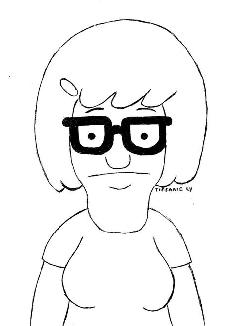 Tina Bobs Burgers Coloring Page Coloring Pages