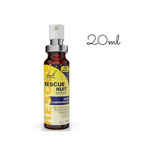 RESCUE SANS ALCOOL SPRAY NUIT 20ML BACH ORIGINAL Nuits Sereines