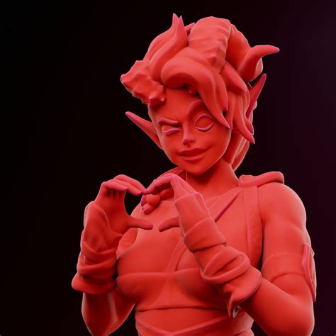 Carla Hot Hearted Tiefling Barbarian Standard NSFW Variations Lavender Devilry Mm