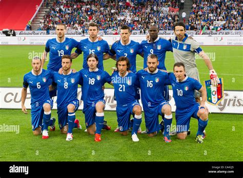 Italien Gruppe Mannschaftsaufstellung ITA 1 Juni 2012 Fußball