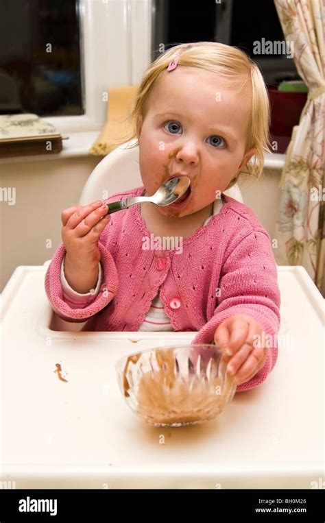 Baby Girl Covered In Food Hi Res Stock Photography And Images Alamy