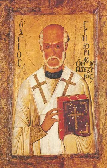 Icon Of Saint Gregory The Wonderworker Bishop Of Neocaesarea 12th C