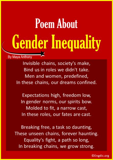 Best Short Poems About Gender Inequality Engdic