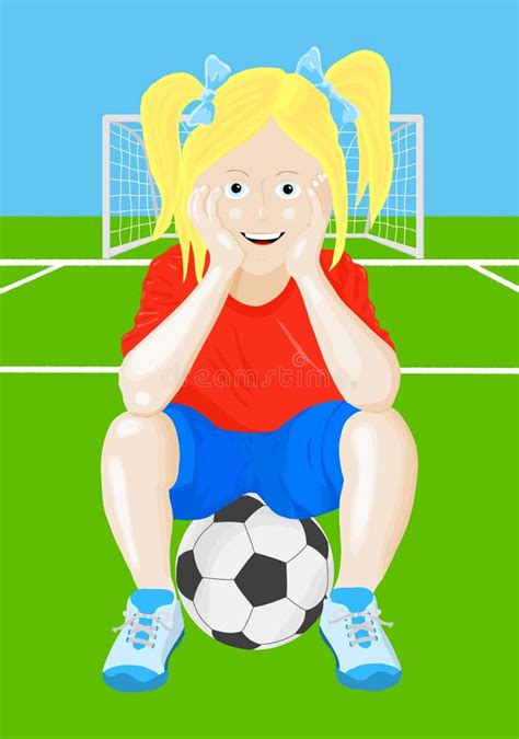 Soccer Girl Stock Vector Illustration Of Goal Cute 29592691