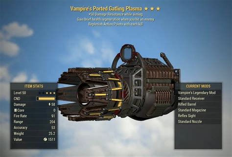 Fallout 76 Vampire Gatling Plasma L50 Xbox Etsy