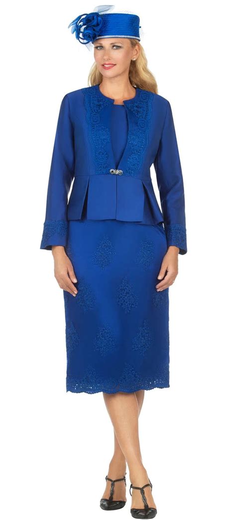 Giovanna Church Suit G0844c Royal Blue Church Suits For Less