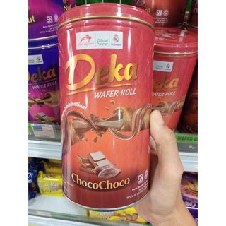 Jual Kaleng Deka Wafer Roll Choco Dan Choconut 300 Gram Dua Kelinci