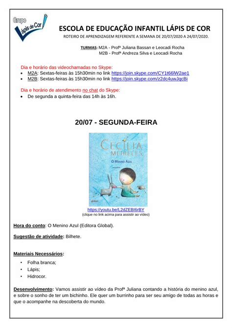 Pdf Escola De Educa O Infantil L Pis De Cor Que O Acompanhe Na