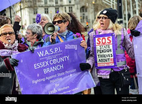 Women Against State Pension Inequality Waspi Demonstrate Outside The