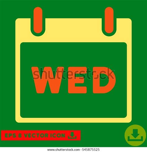 Wednesday Calendar Page Icon Vector Eps Stock Vector Royalty Free