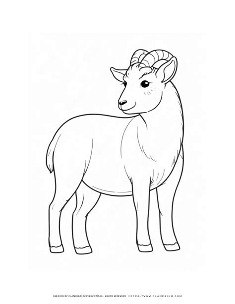 Goat Outline Coloring Page Artistic Exploration And Farm Animal Education
