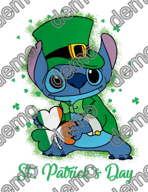 Disney Stitch St Patrick S Day Shamrock T Shirt Bobotemp