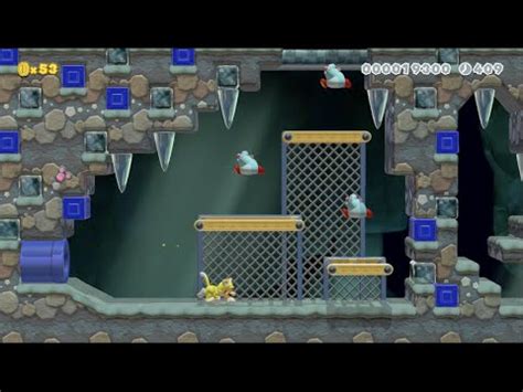 Custom Super Mario 3D World Levels SMM2 World 4 2 Skipsqueak Cavern