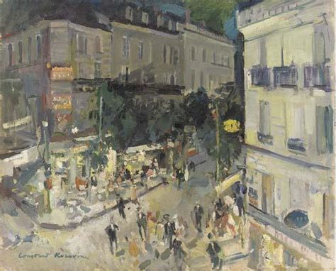 Oil Painting Replica View Of A Parisian Street Corner By Konstantin