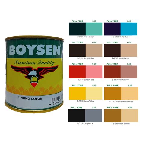 Boysen Oil Tinting Color Paint (Available in Different Colors) - 1/4L ...