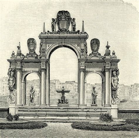 Napoli Fontana Dell Immacolata Free Stock Illustrations Creazilla