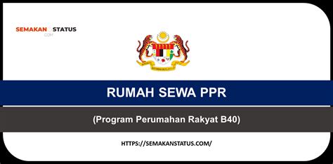 Rumah Sewa Ppr Rm Permohonan Perumahan Rakyat Semakanstatus