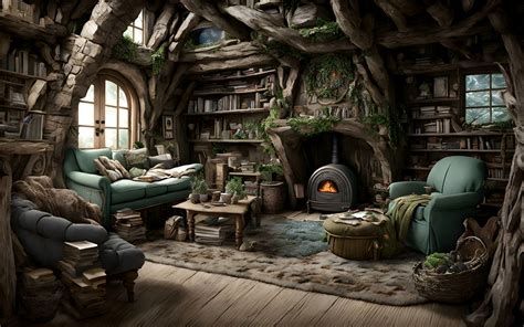 A Cozy Hobbit Living Room By Artofznerol On Deviantart