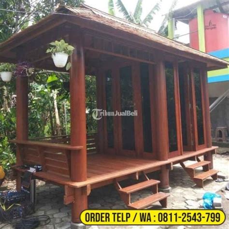 Gazebo Kayu Minimalis 2x4 Meter Dinding Kaca Di Jepara Tribun JualBeli