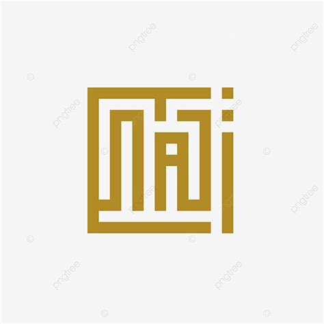 Kufi Calligraphy PNG Transparent Allah S Name The Most Generous Kufi