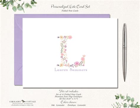 Monogram Gifts Note Cards With Envelopes Personalized - Etsy