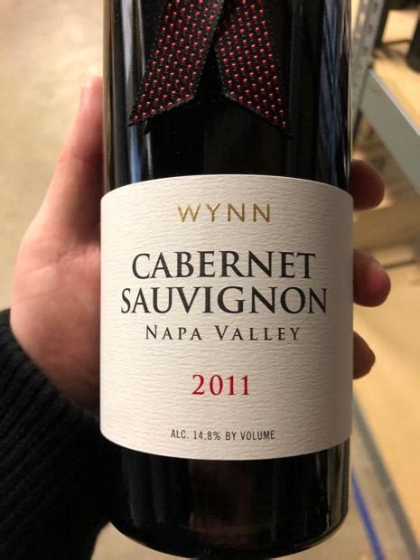 2011 Wynn Cabernet Sauvignon Usa California Napa Valley Cellartracker