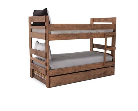 Moab Twin Twin Bunk Bed With Twin Trundle Furniture Row