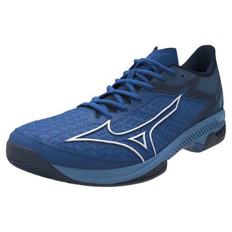 Mizuno Men`s Wave Exceed Tour 5 Ac Tennis Shoes True Blue And White