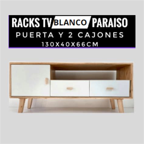 Rack Tv Enchapado Para So Y Melamina