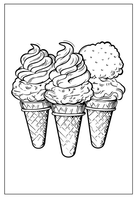 Sorvetes Para Pintar - Desenhos de Sorvete para Colorir e Pintar - Tudo Para Colorir