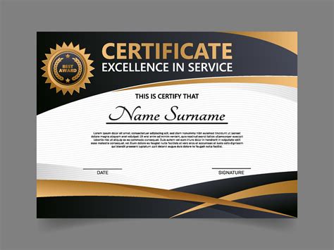 Promotion Certificate Template 10882715 Vector Art At Vecteezy