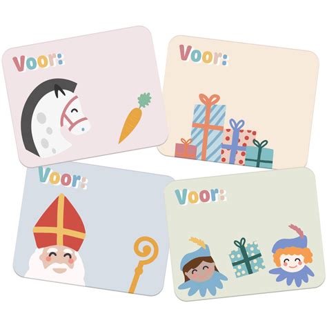 Cadeau Naamstickers Sinterklaas St Jokershop Be