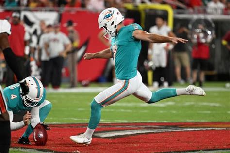 Miami Dolphins Jason Sanders Kicks Field Editorial Stock Photo Stock