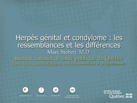 PPT Herpès génital et condylome les ressemblances et les