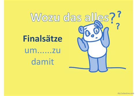 finalsaetze mit umzu und damit english esl powerpoints