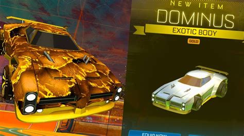 New Gold Dominus In Rocket League Youtube