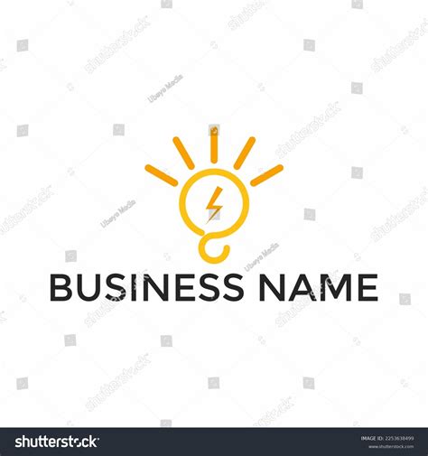 Creative Electric Light Bulb Logo Design Stock Vector Royalty Free