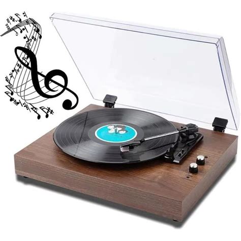 Platines Vinyles Vintage Bluetooth Tourne Disque Vinyle Avec Cache