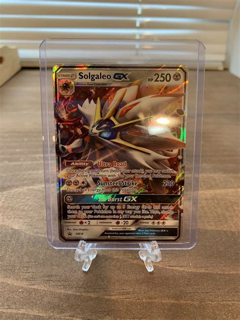 Solgaleo Gx Sun Moon Promo Sm Ultra Rare Full Art Holo Slightly