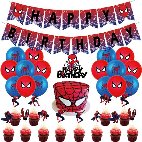 Buy Spiderman Birthday Decorations Spiderman Party Supplies Includes