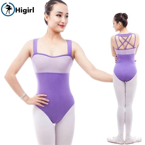 Adult Lilac Tank Ballet Leotard With Lace Front Pretty Training