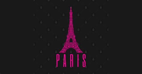 Eiffel Tower Paris France Art Design Pink Eiffel Tower T Shirt