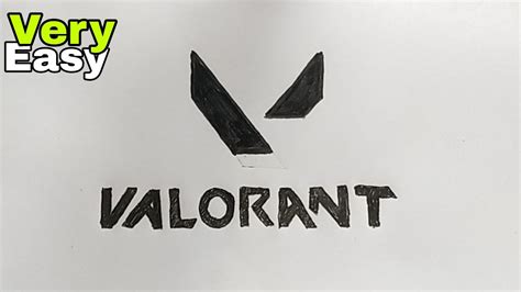 How To Draw Valorant Logo Valorant Icon Drawing Step By Step SHN