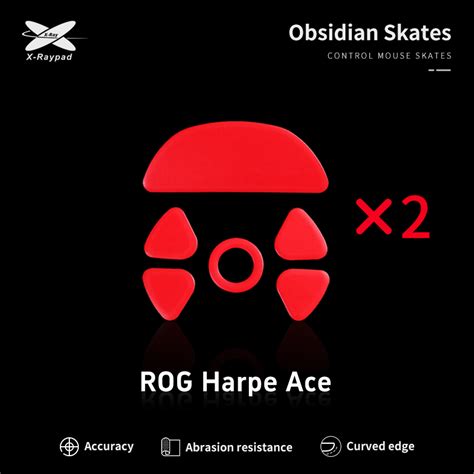 X Raypad Obsidian Skates For ASUS ROG Harpe Ace Mouse X Raypad