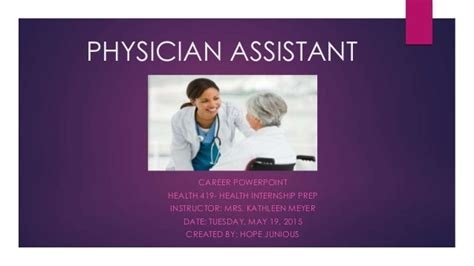 Physician Assistant Career Power Point